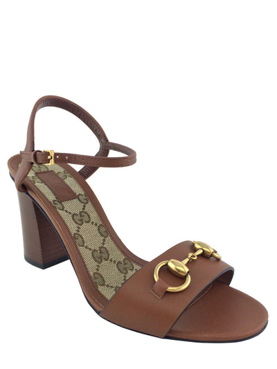 Gucci Leather Horsebit Detail Sandals Size 7.5-Consigned Designs