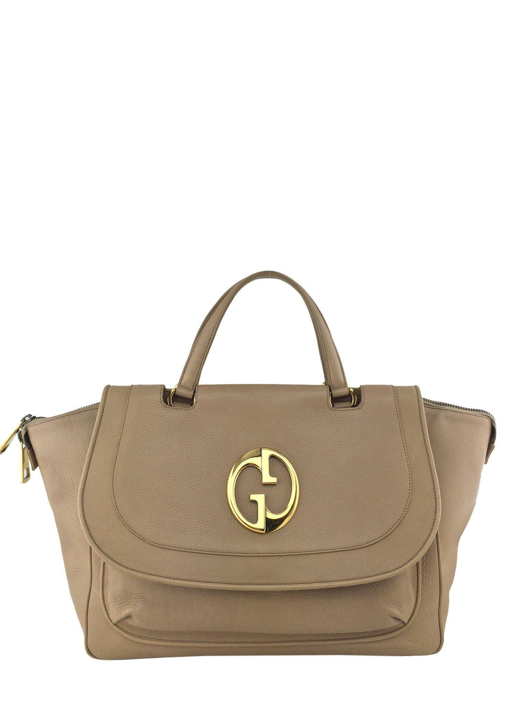 Gucci Leather Large GG Satchel Flap Bag - Consigned Designs