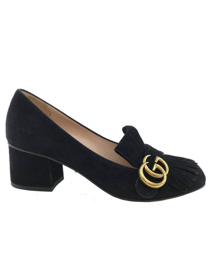 種類豊富な品揃え Gucci-Marmont-GG-Suede-Block- 靴