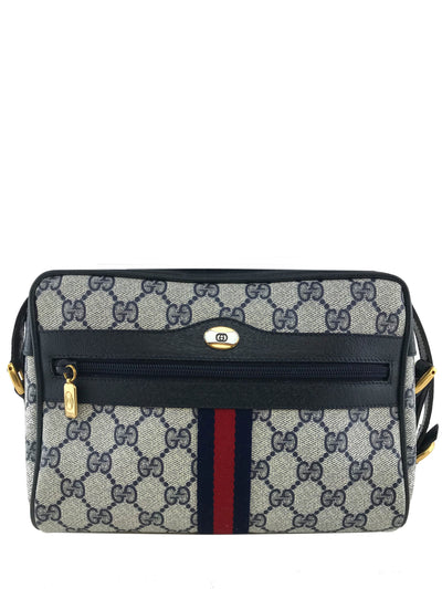 Gucci Monogram Web Camera Crossbody Bag-Consigned Designs