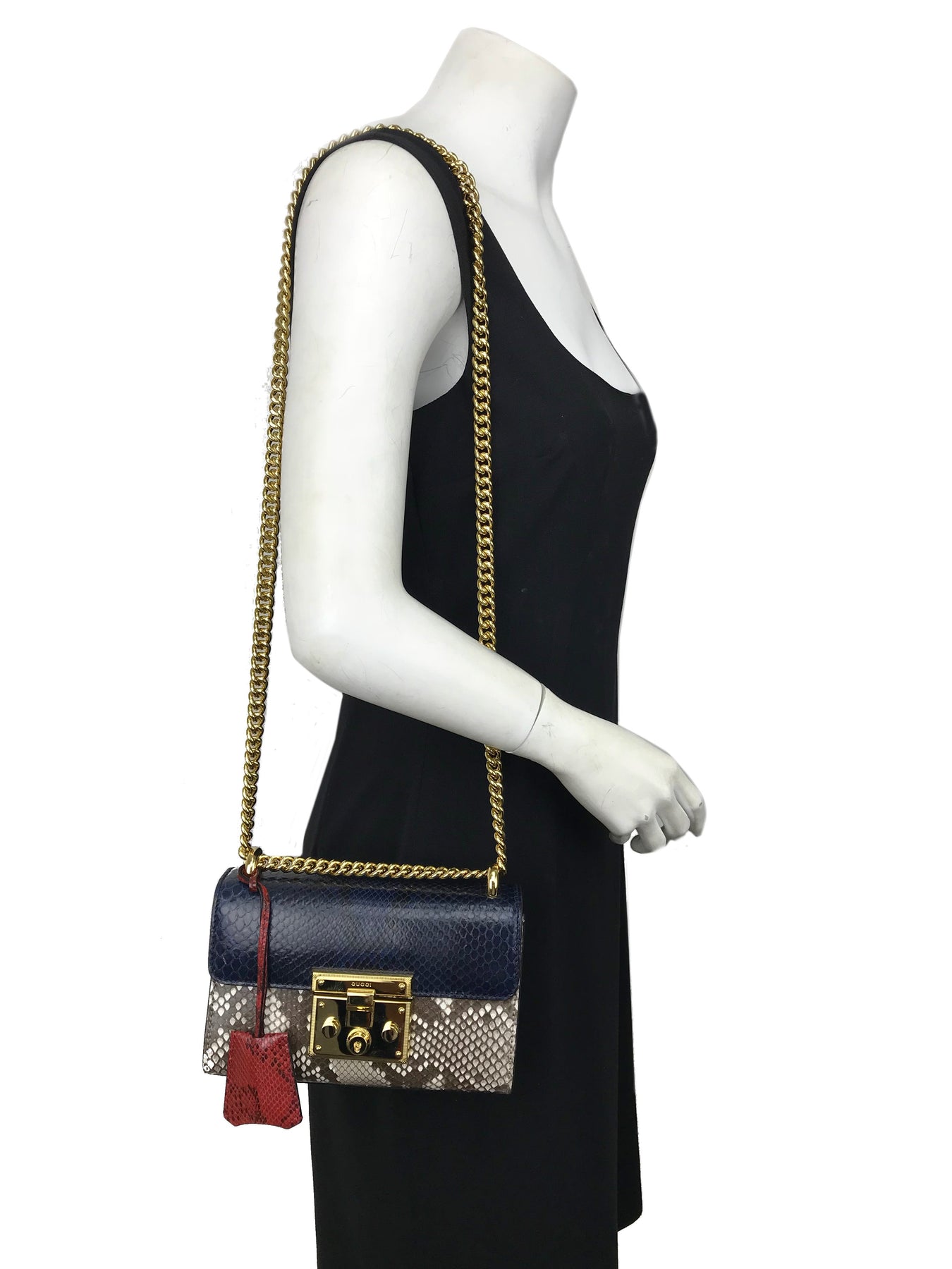 Gucci Padlock Small Python Shoulder Bag - Consigned Designs