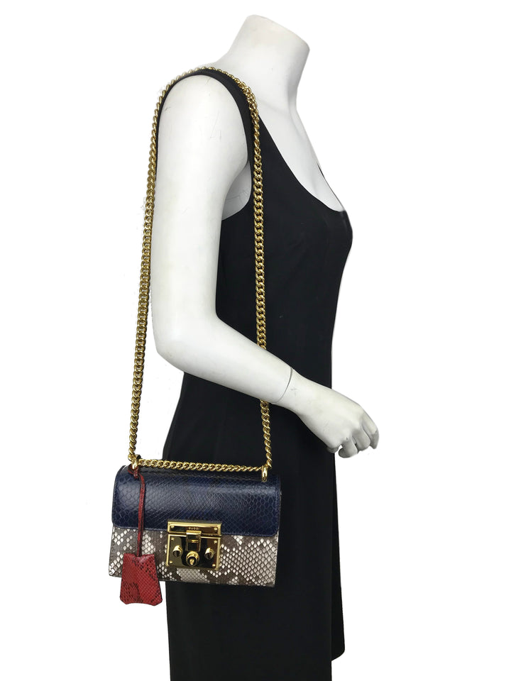 GIDEAL. chain shoulder mini bag【python】 Gucci GCC Exclusive Horsebit Gold Python Mini Shoulder Bag