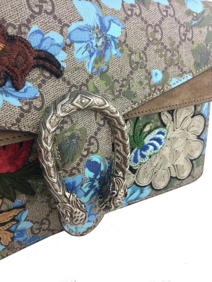 Gucci Painted Flowers and Patches GG Supreme Small Dionysus