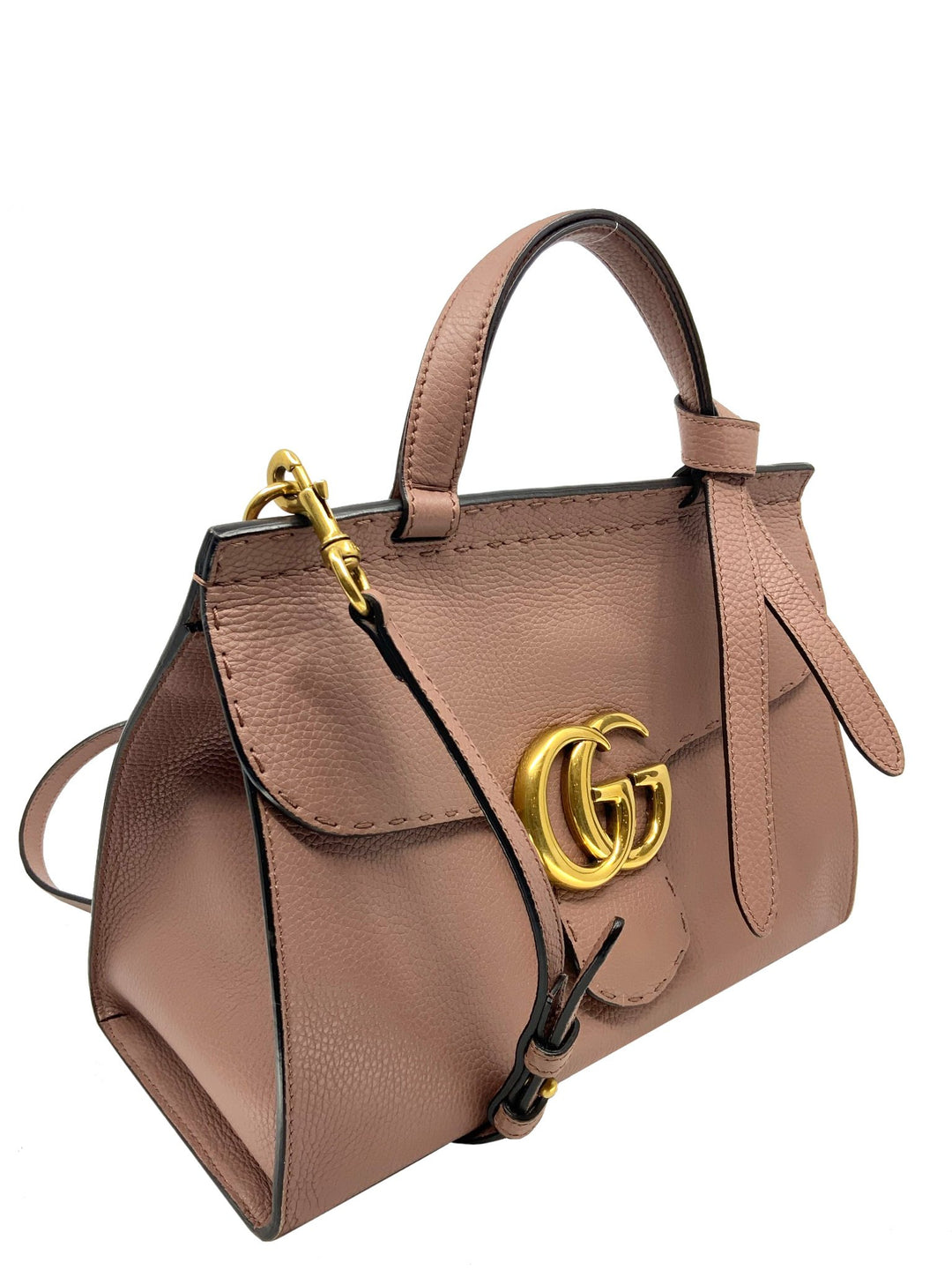 【GUCCI】GG MARMONT SMALL TOP HANDLE BAG GG Marmont small top handle bag in black leather | GUCCI® CA