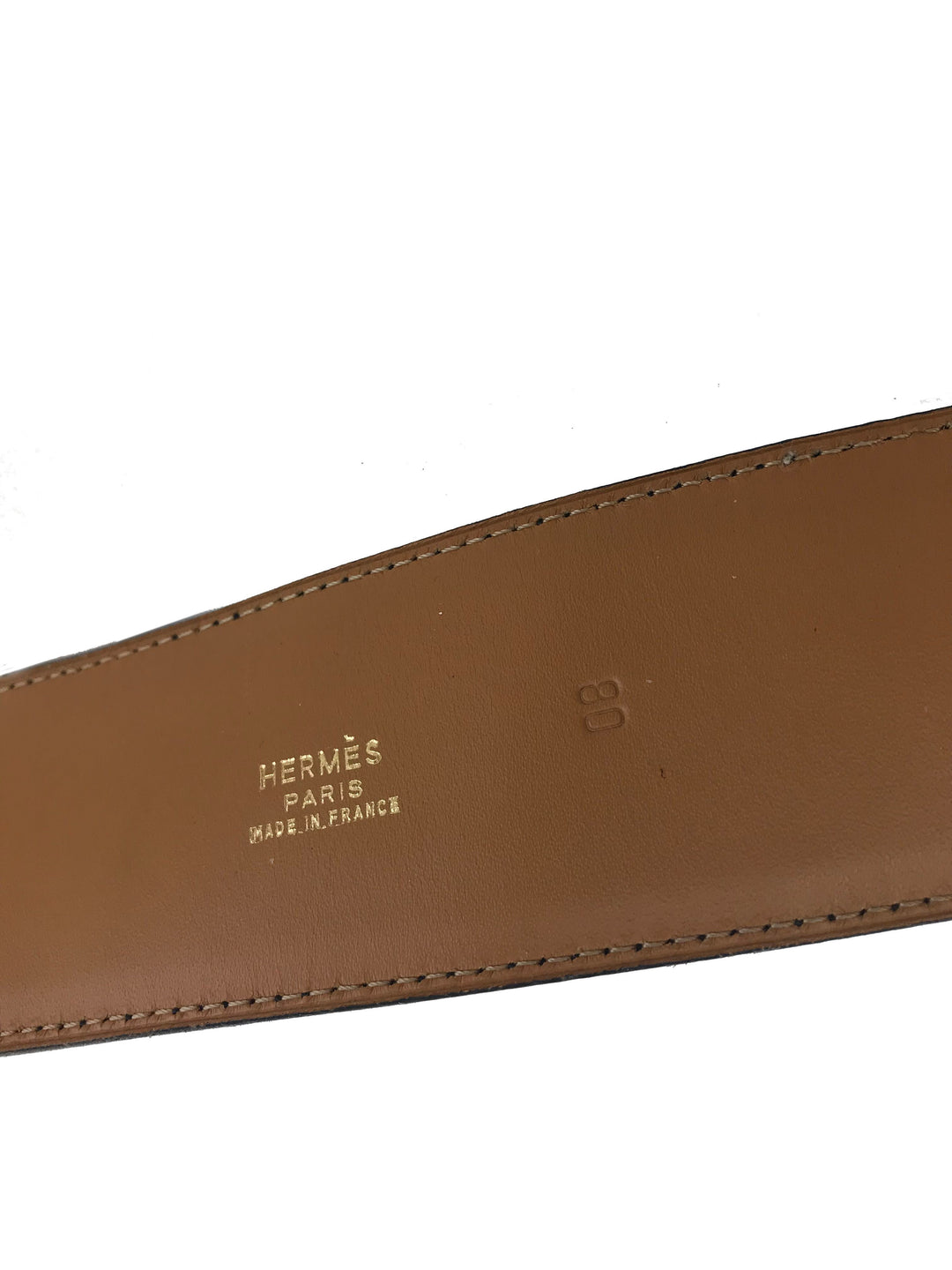 【存在感抜群＊オシャレ】HERMES collier de chien Hermes Leather Gold Plated Collier de Chien Belt Size 80