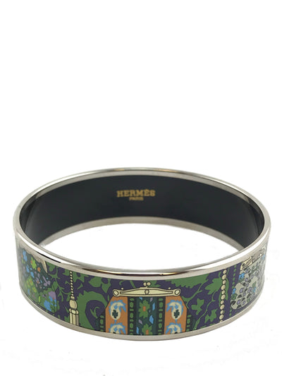 Hermes Printed Enamel Cachemire de Tamara Wide Bracelet 65-Consigned Designs