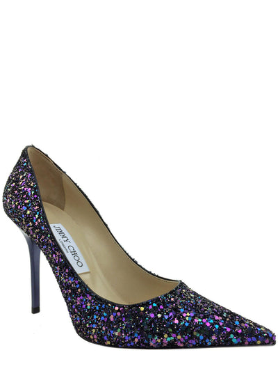 Jimmy Choo Abel Glitter Point-Toe Pumps Size 7.5-Consigned Designs