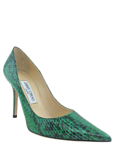 Jimmy Choo Anouk Snakeskin Pointed-Toe Pumps Size 7.5-Consigned Designs