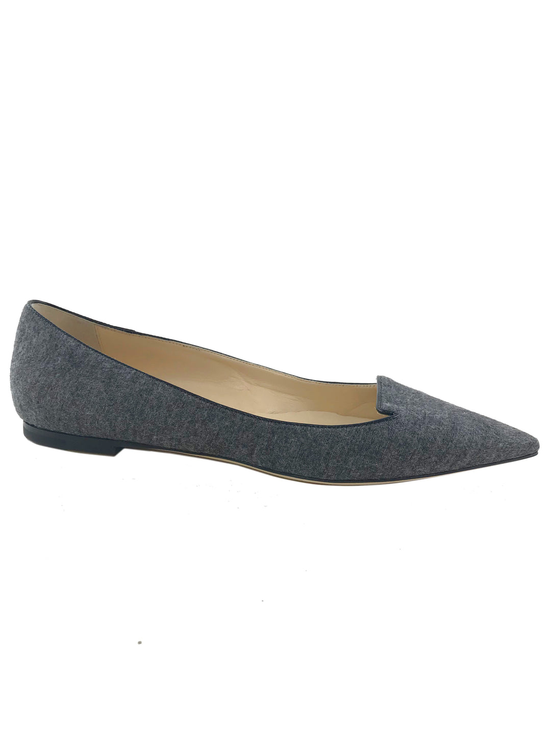 Jimmy Choo Attila Point Toe Flannel Flats Size 8.5 - Consigned Designs