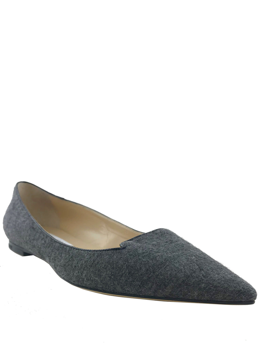 Jimmy Choo Attila Point Toe Flannel Flats Size 8.5 - Consigned Designs