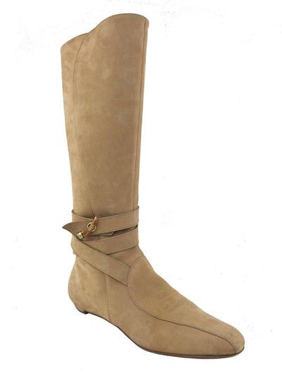 Jimmy Choo Suede Buckle Knee-High Boots Size 8.5-Consigned Designs