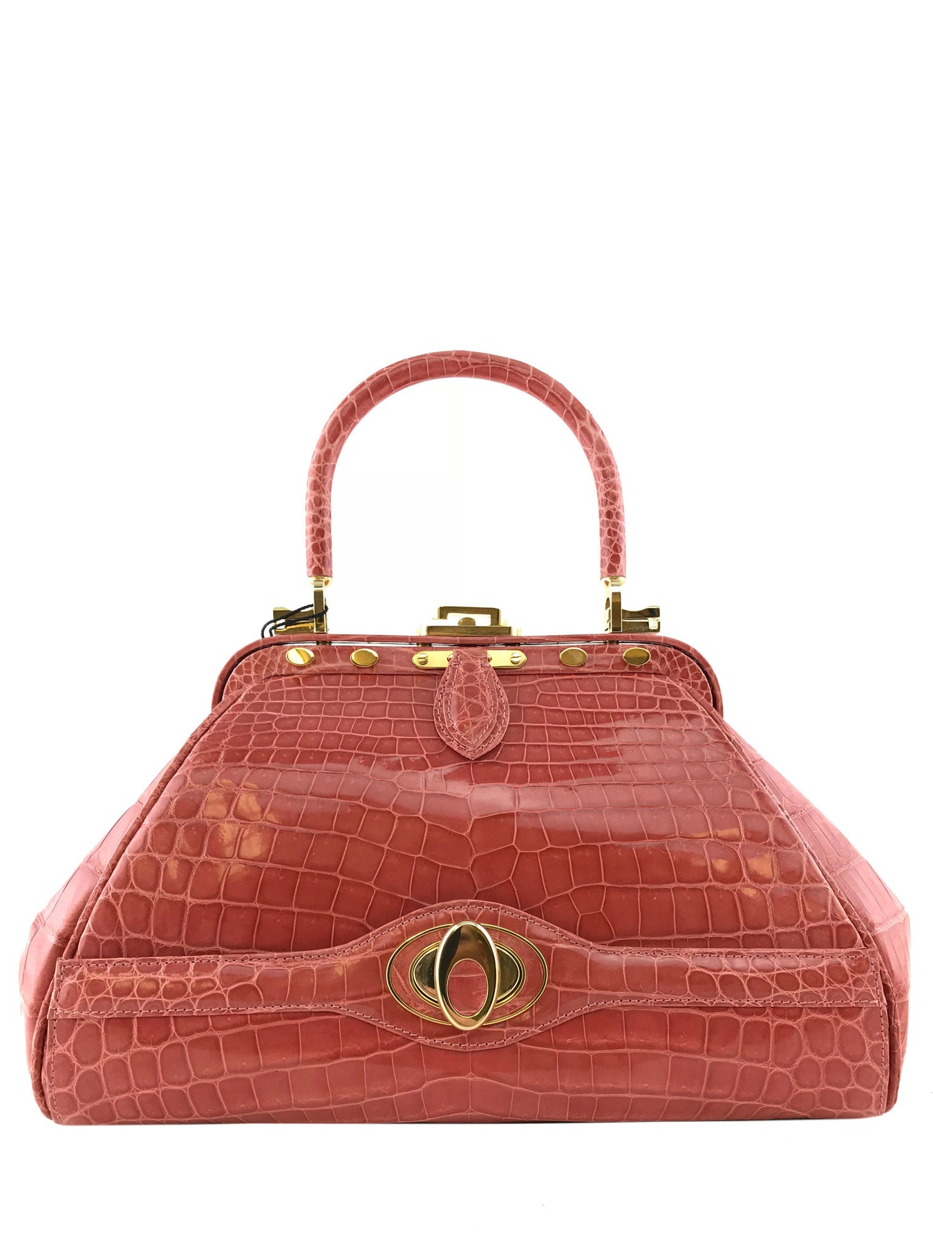 Judith Leiber Small Red Alligator Handbag