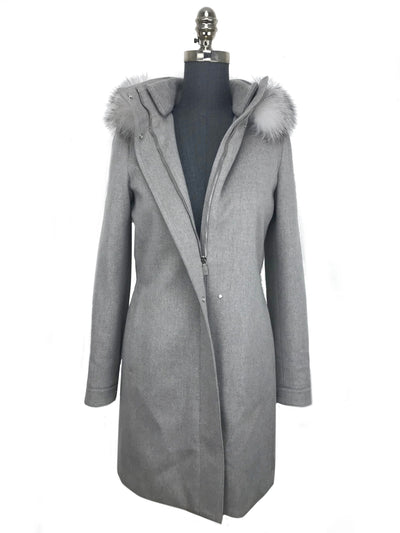 Loro Piana Garth Cashmere Storm Hooded Coat Size XS NEW-Consigned Designs