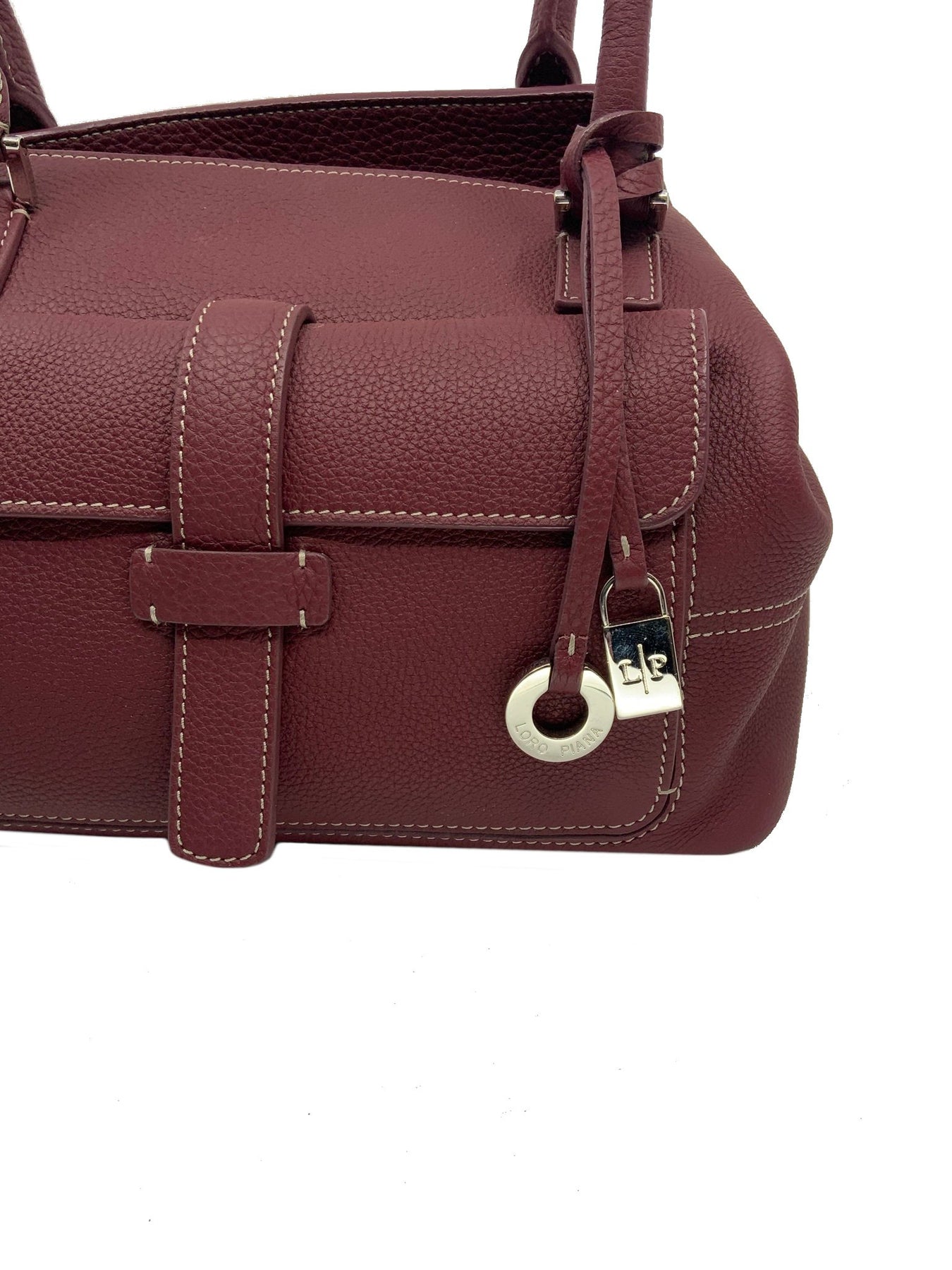 Loro Piana Fjord Leather Globe Pochette Bag