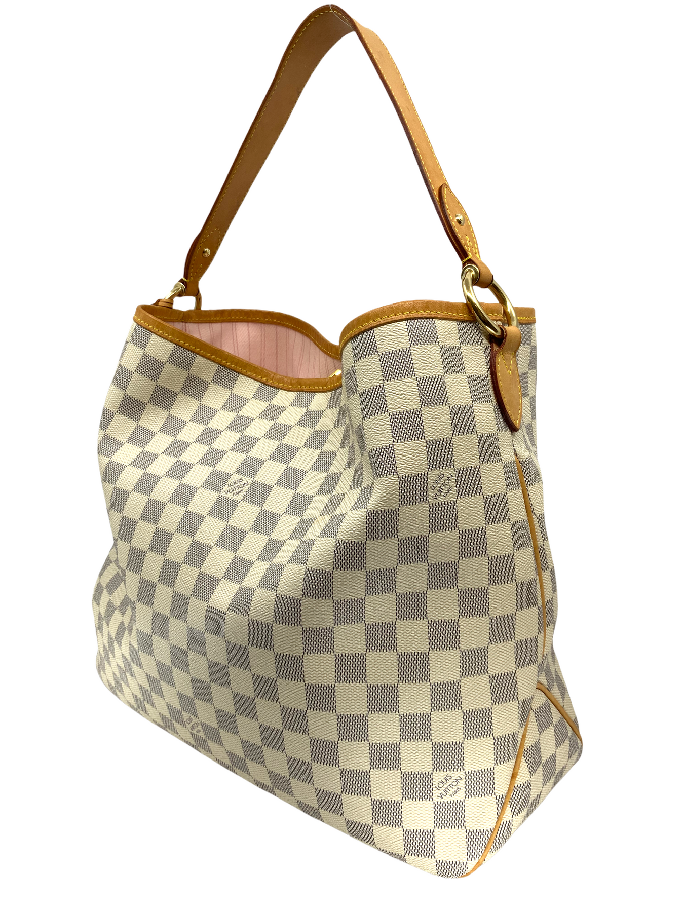 Louis Vuitton Delightful Damier azur, Hot Pink Interior