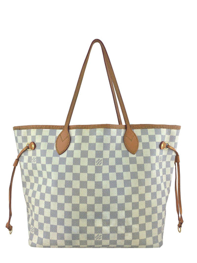 Louis Vuitton Damier Azur Neverfull MM Tote Bag-Consigned Designs