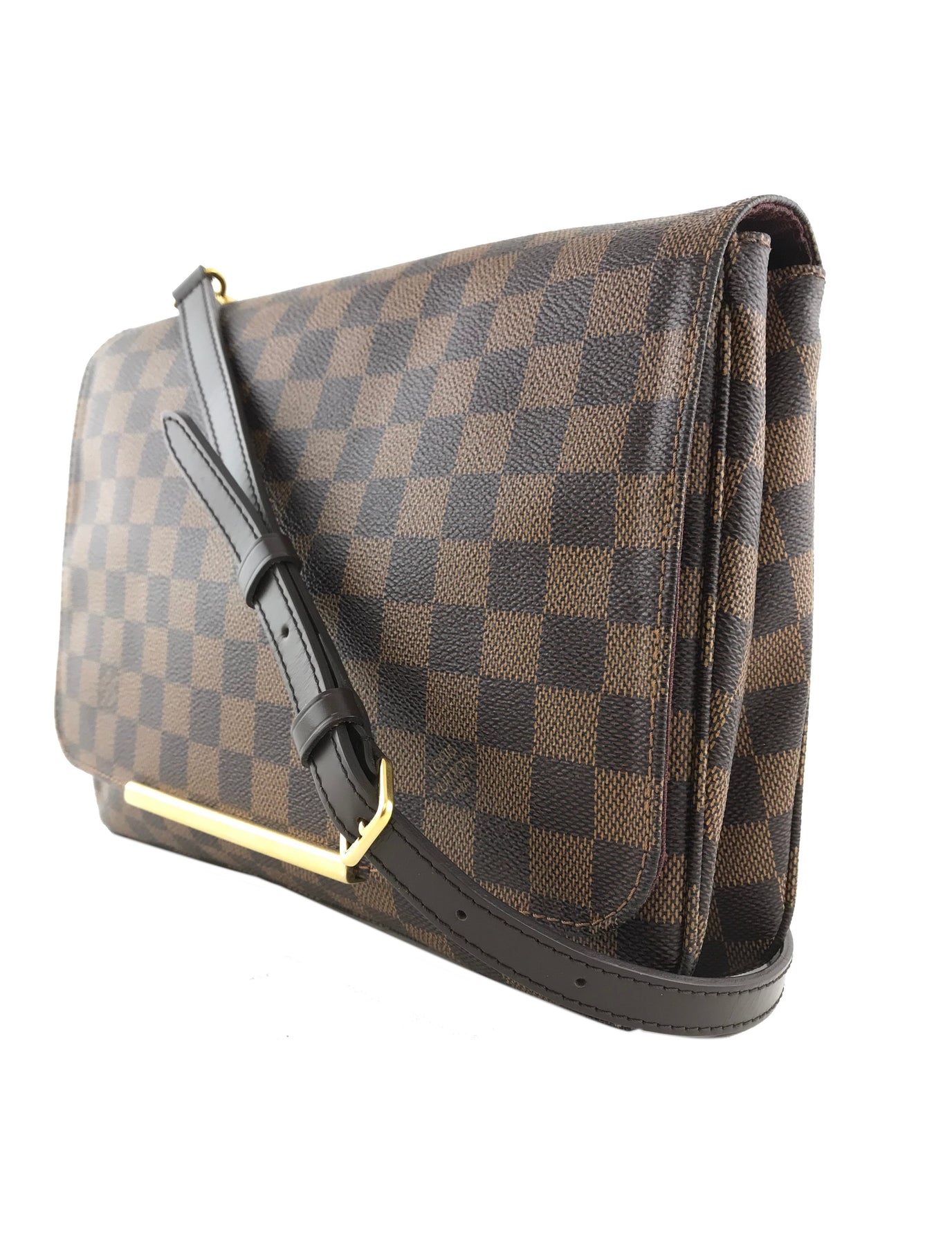 LOUIS VUITTON Hoxton GM Damier Ebene Crossbody Bag Brown