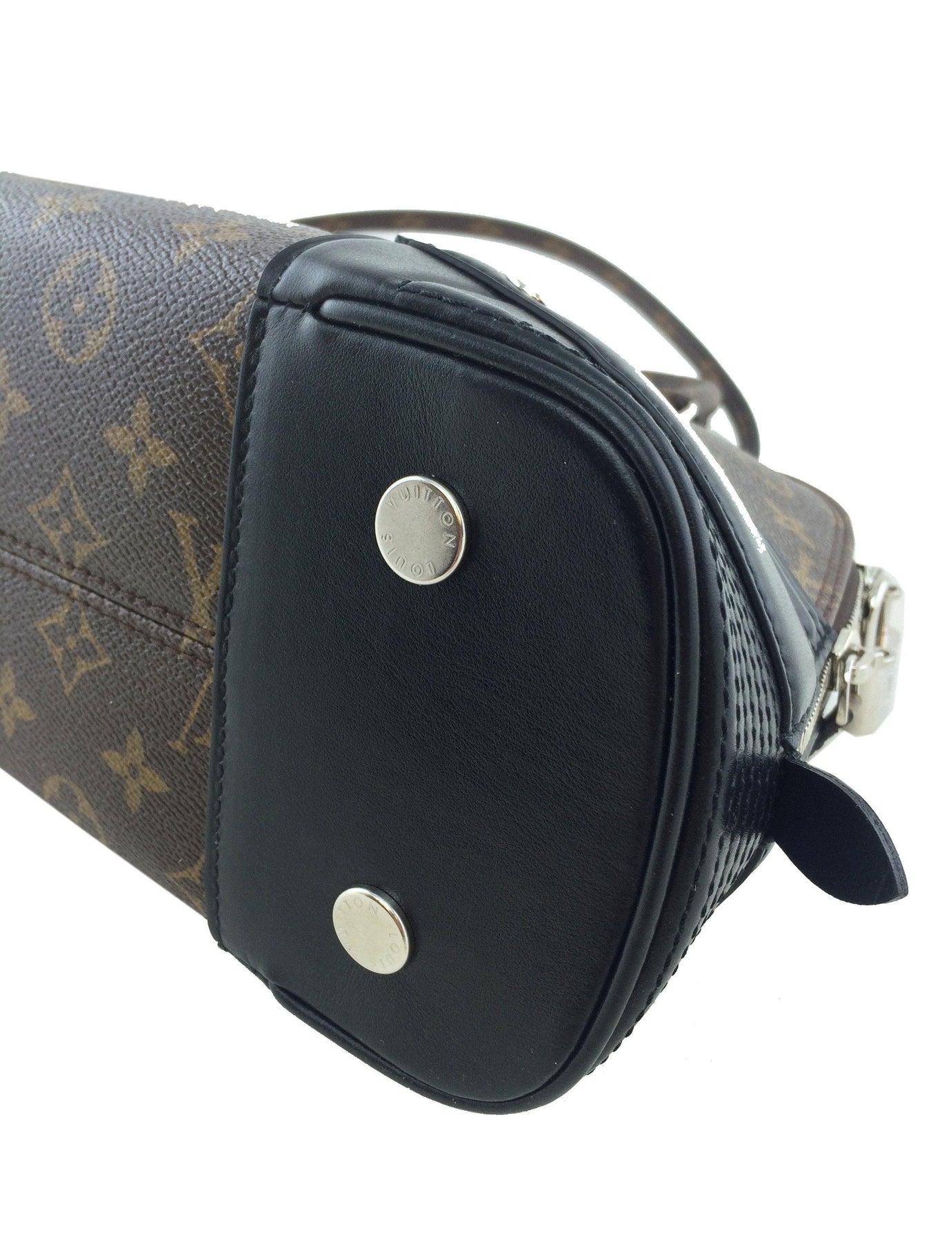 LOUIS VUITTON Shine Doc PM Monogram Canvas Black Handbag M50482