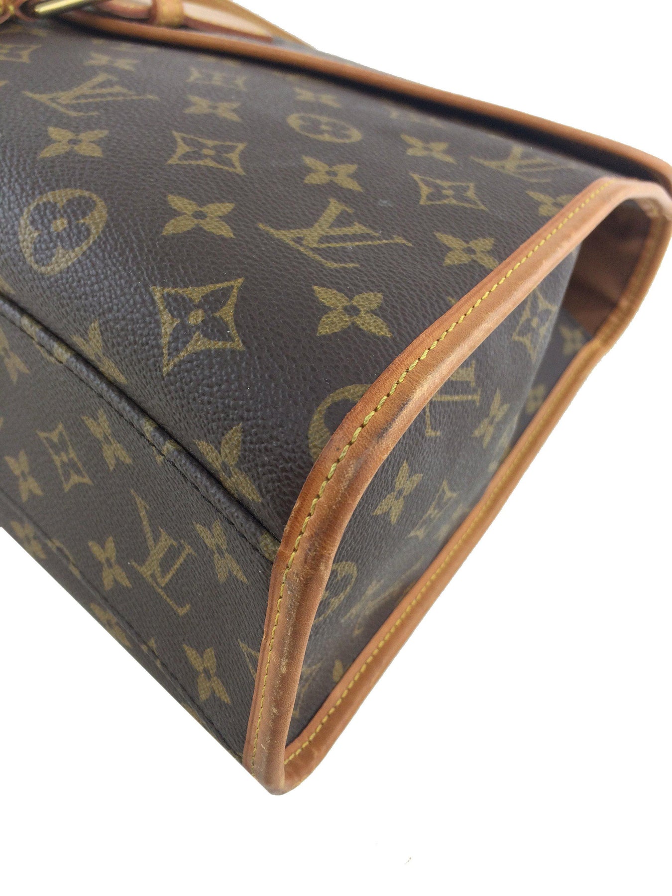 Louis Vuitton Beverly GM Monogram Canvas Briefcase Crossbody Bag Brown