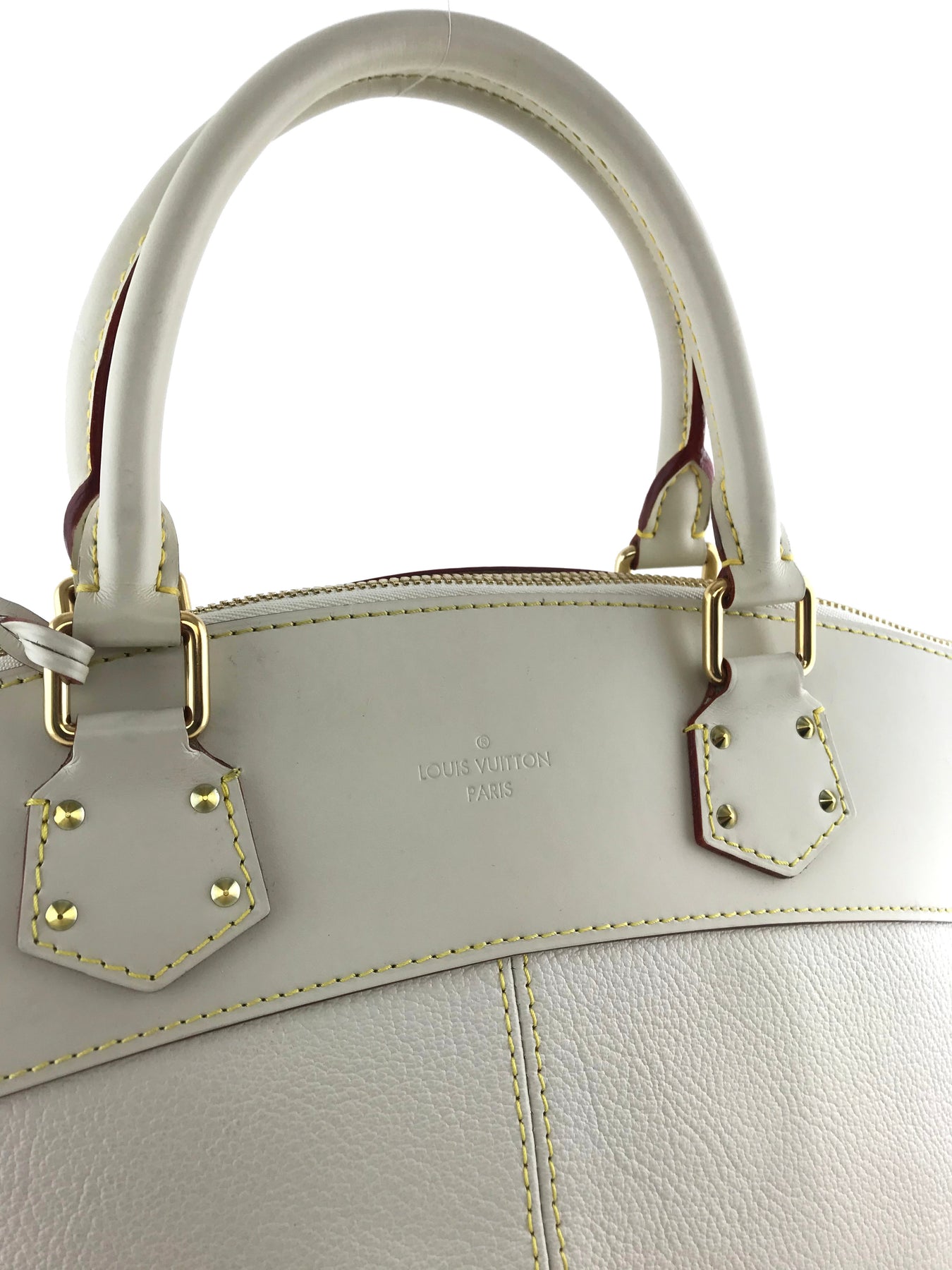 Louis Vuitton Cream Suhali Leather Lockit GM Bag Louis Vuitton