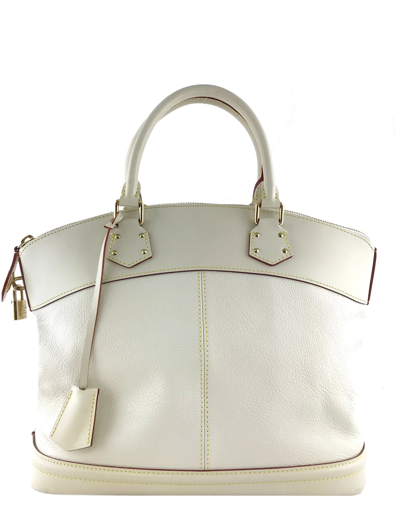 Louis Vuitton, Bags, Authentic Louis Vuitton Suhali Lock It Gm With  Matching Wallet White Gorgeous