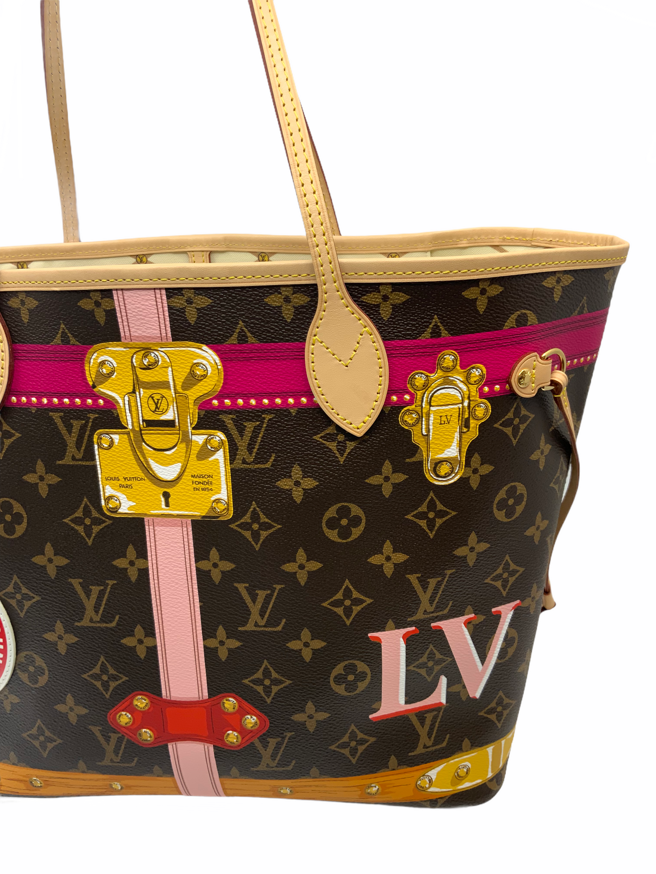 Louis Vuitton Neverfull NM Tote Limited Edition Summer Trunks Monogram Ca  at 1stDibs