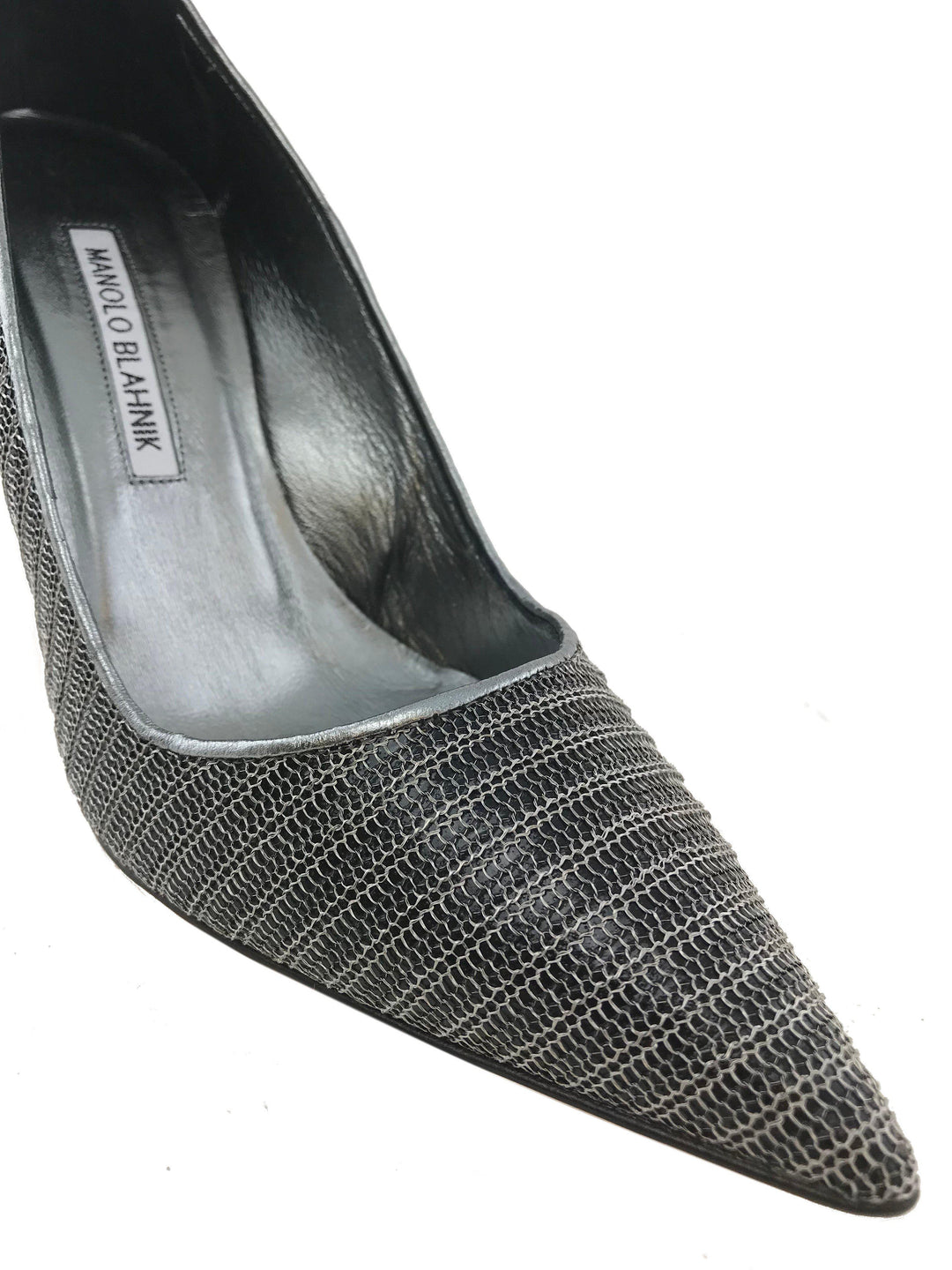 Manolo Blahnik BB Metal Pumps Size 8 - Consigned Designs