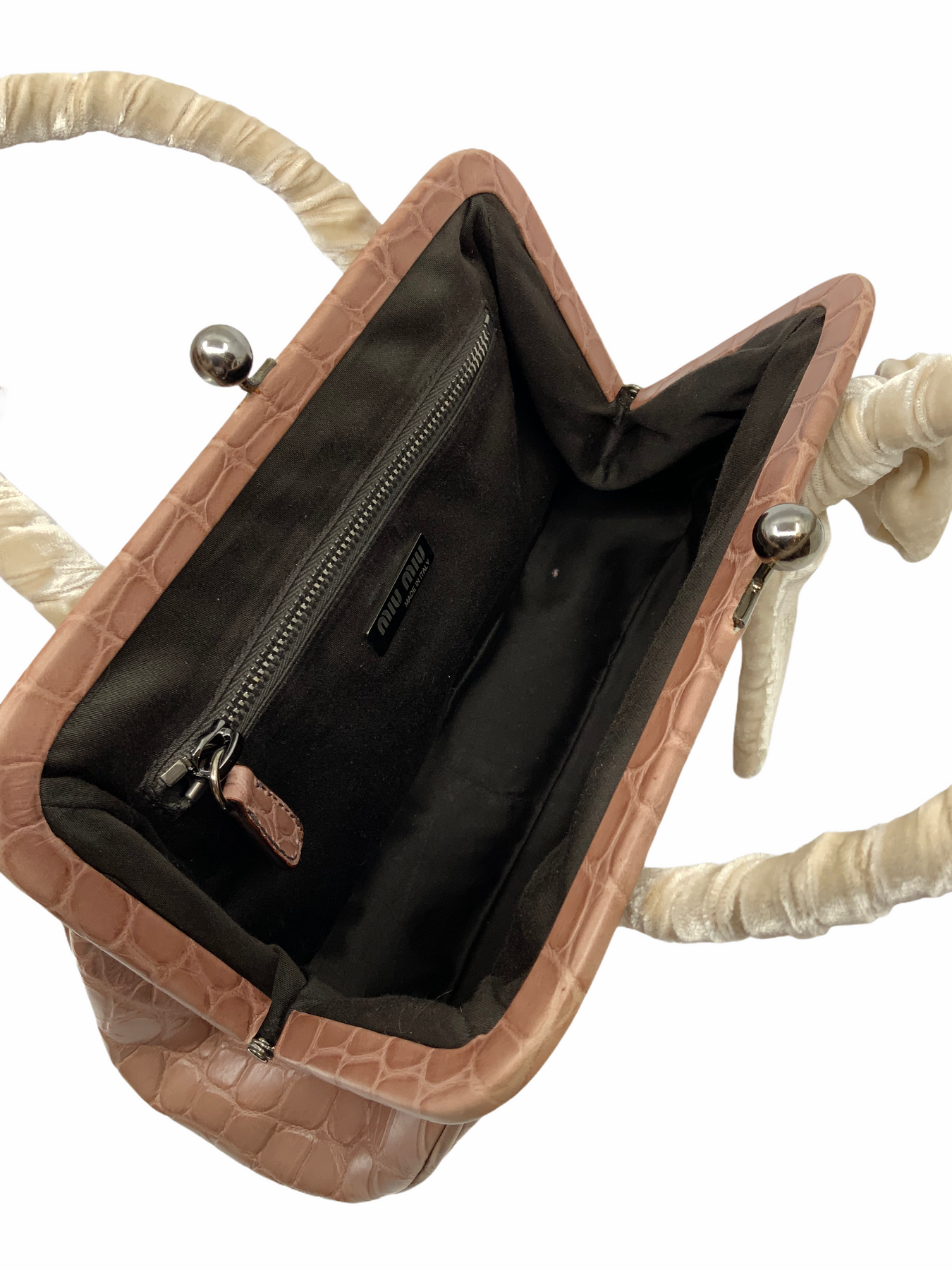 Miu Miu Crocodile Embossed Satchel Bag - Consigned Designs