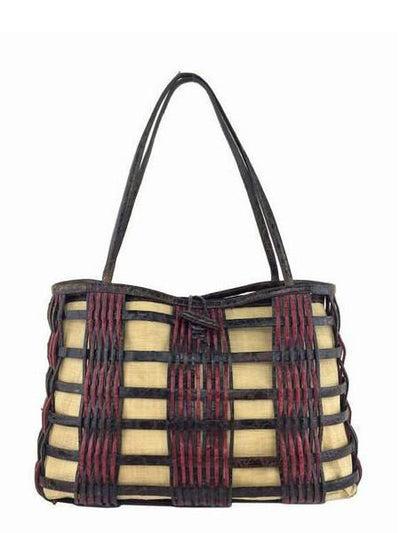 Nancy Gonzalez Woven Crocodile Leather Medium Basket Tote-Consigned Designs