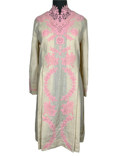 Gucci Linen and Lace Kaftan Dress Size S-Consigned Designs