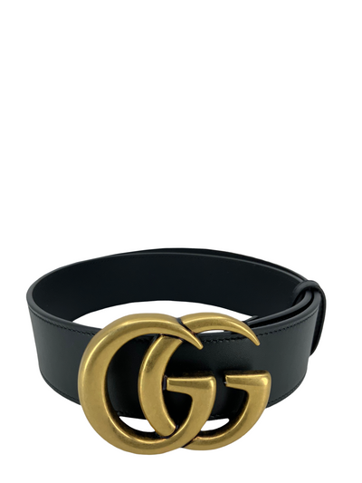 GUCCI GG Marmont Wide Leather Belt Size 80 NEW-Consigned Designs