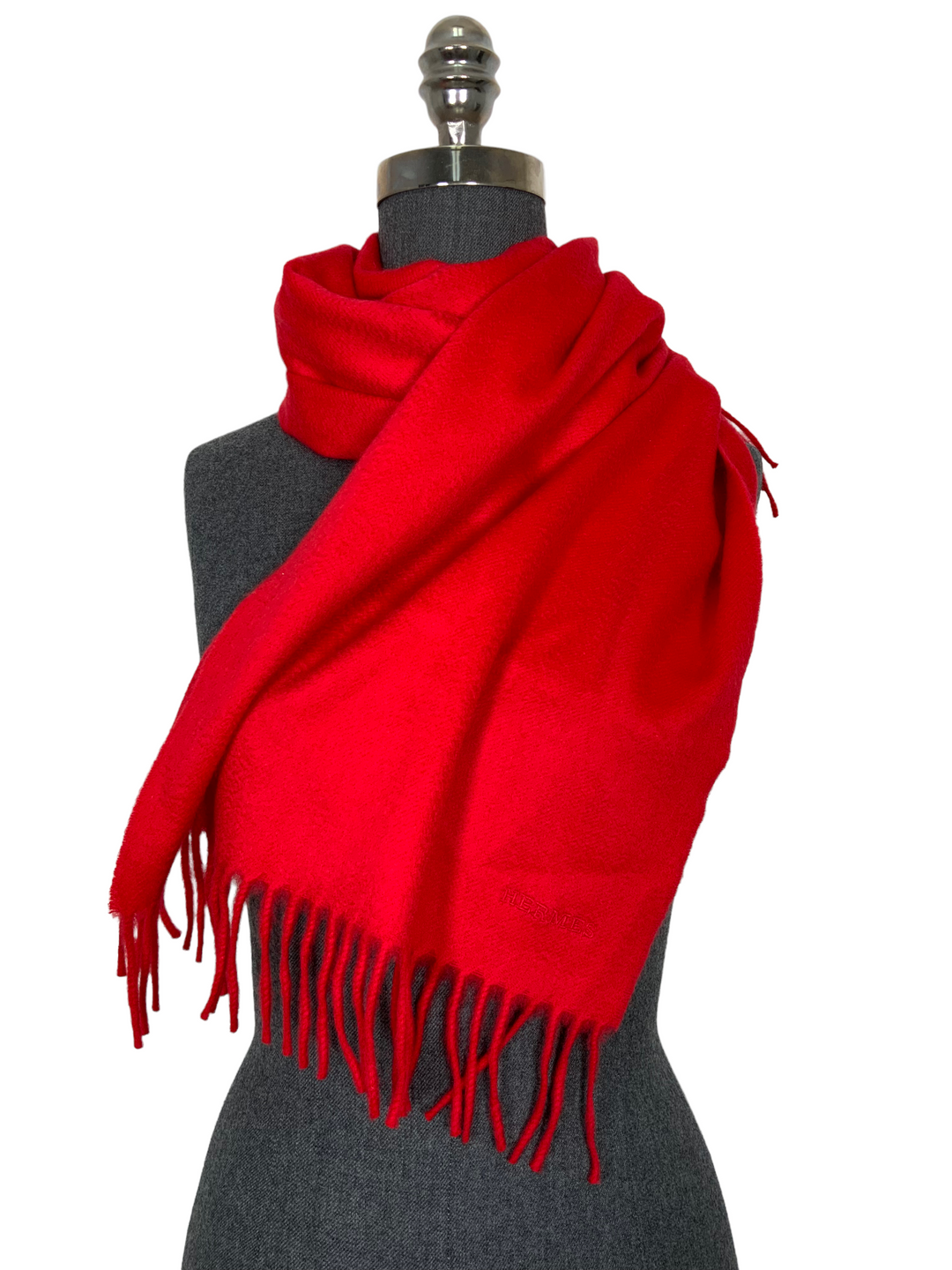 HERMES Cashmere Scarf マフラー カシミヤ 袋,箱付 HERMES Cashmere Recto Verso Muffler Scarf - Consigned Designs