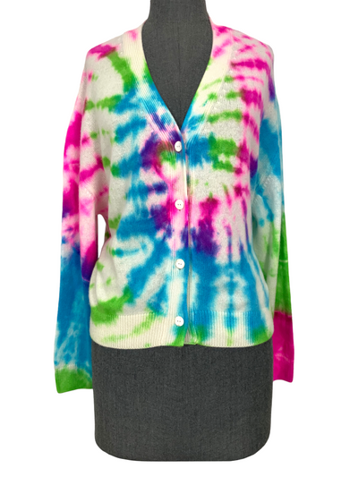 The Elder Statesman Tie Dye Cashmere Cardigan Size S-Consigned Designs