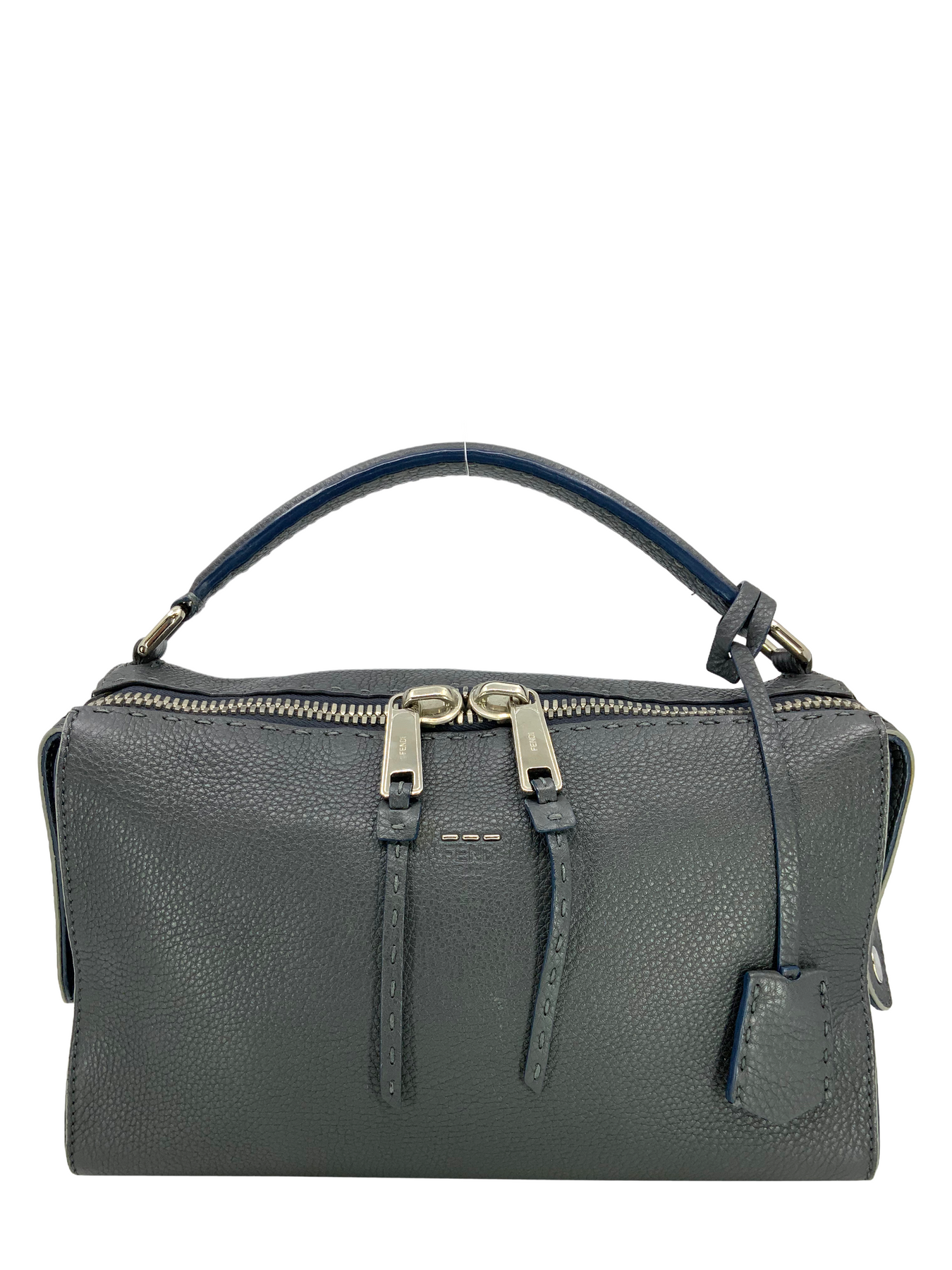 Fendi Lei Selleria Leather Boston Bag