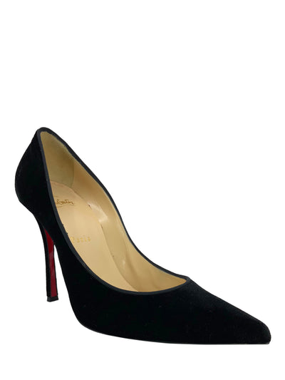 Christian Louboutin Velvet Point Toe Pumps Size 9-Consigned Designs