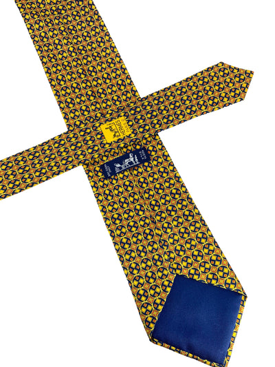 HERMES Silk Classic Men's Silk Neck Tie-Consigned Designs
