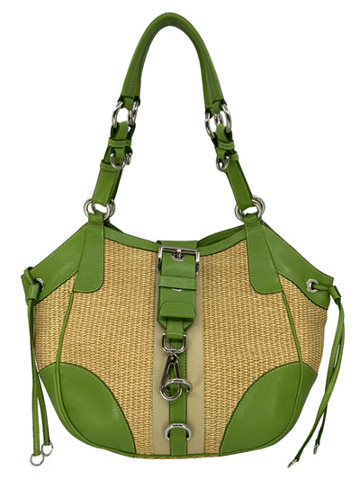 PRADA Straw and Leather Shoulder Bag-Consigned Designs