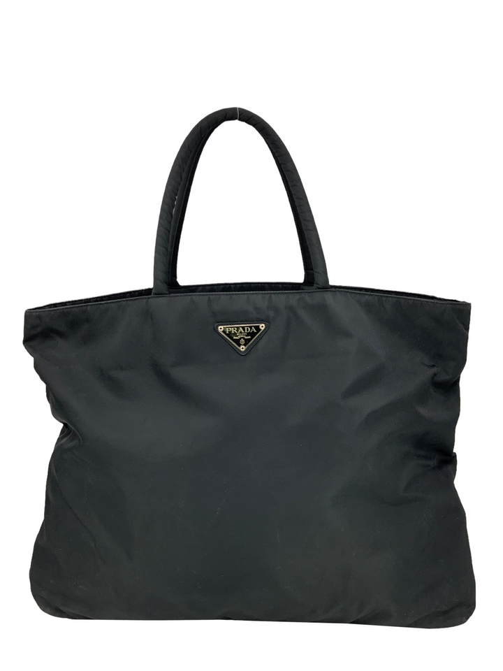バッグ PRADA TESSUTO NYLON LOGO TOTE HAND BAG Prada Tessuto Nylon Large Tote Bag - Consigned Designs