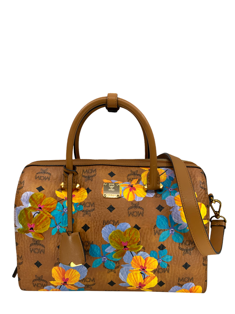 MCM Boston Coated Canvas Bowler Bag - Consigned Designs