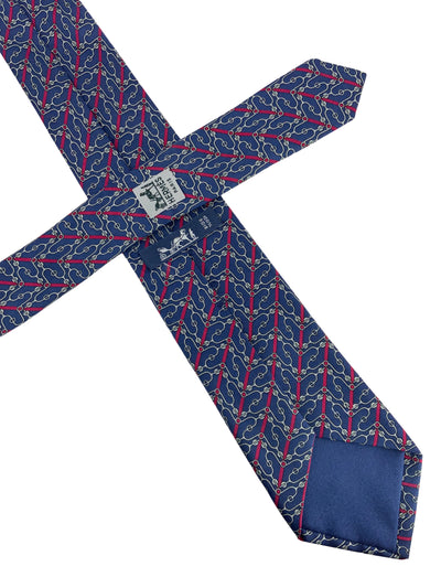 HERMES Printed Classic Men's Silk Neck Tie-Consigned Designs