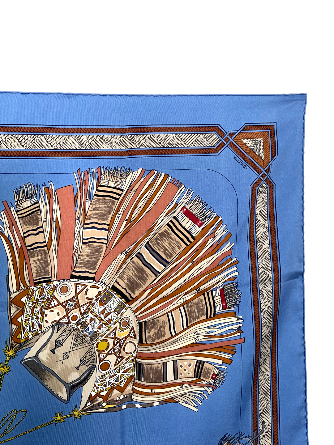 HERMES Cuirs du Desert Silk Scarf 90 - Consigned Designs