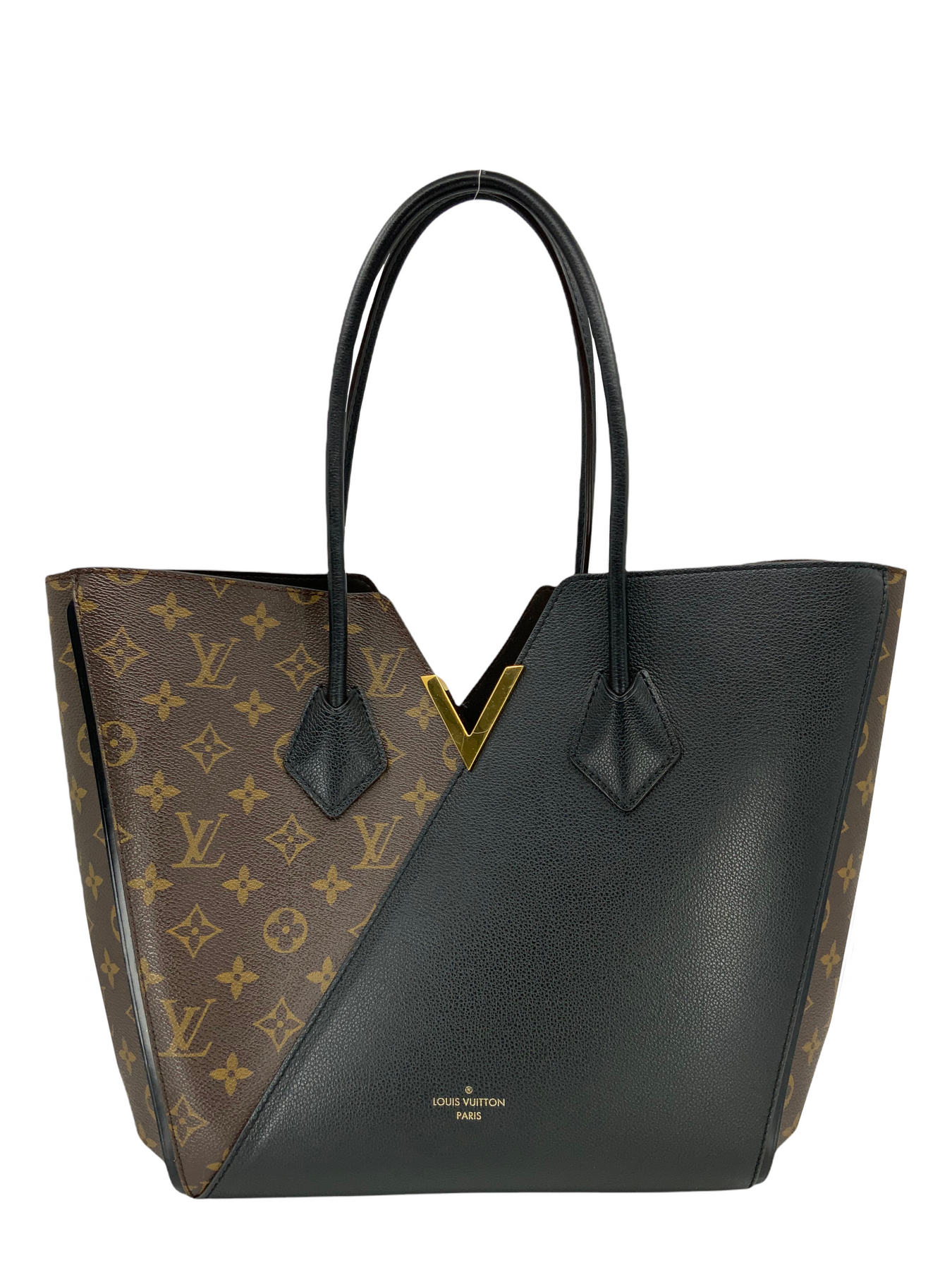 Louis Vuitton Black/Brown Suede, Monogram Canvas And Leather
