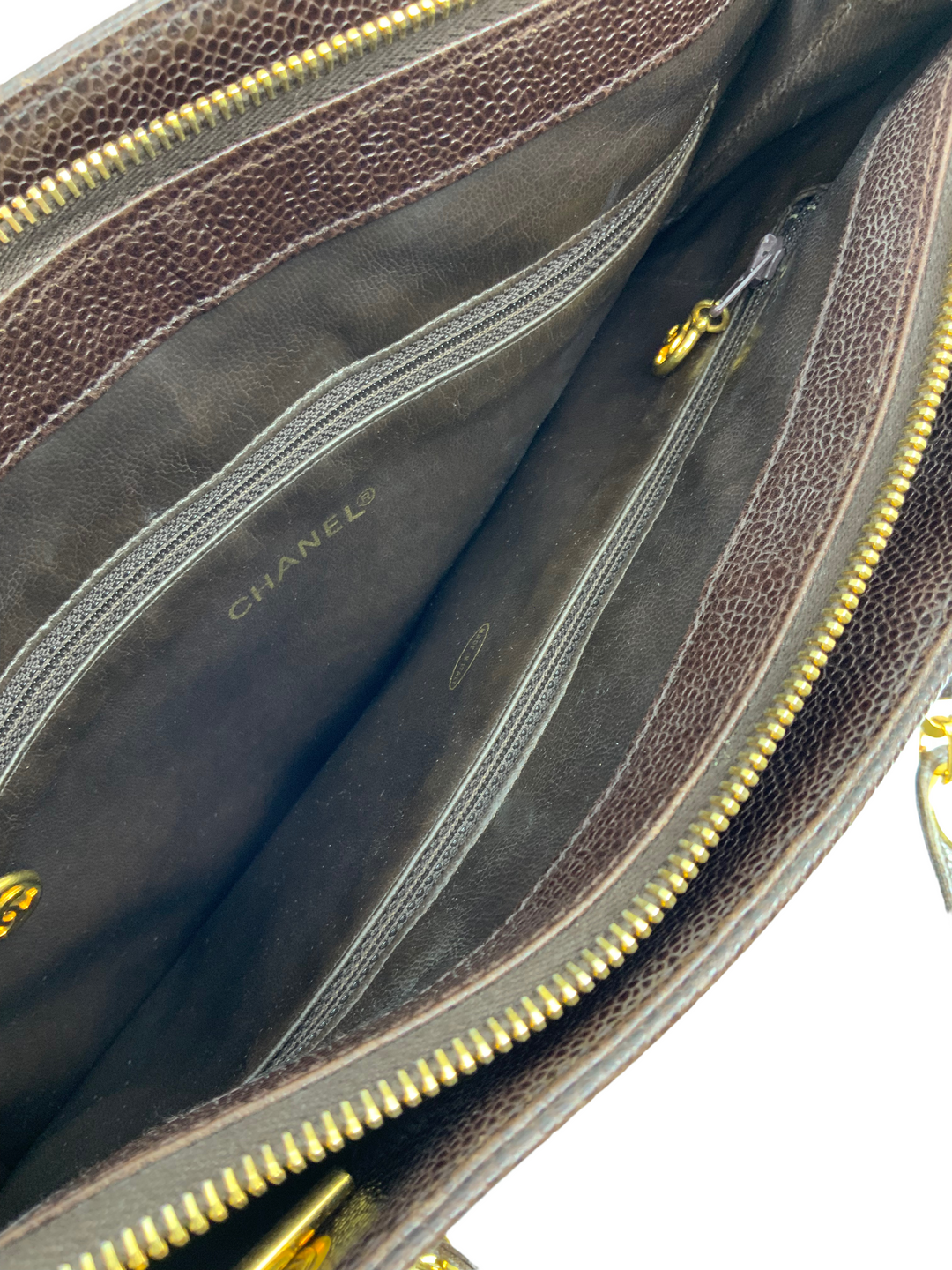 CHANEL Vintage 1994-1996 Caviar Front Pocket Large Tote