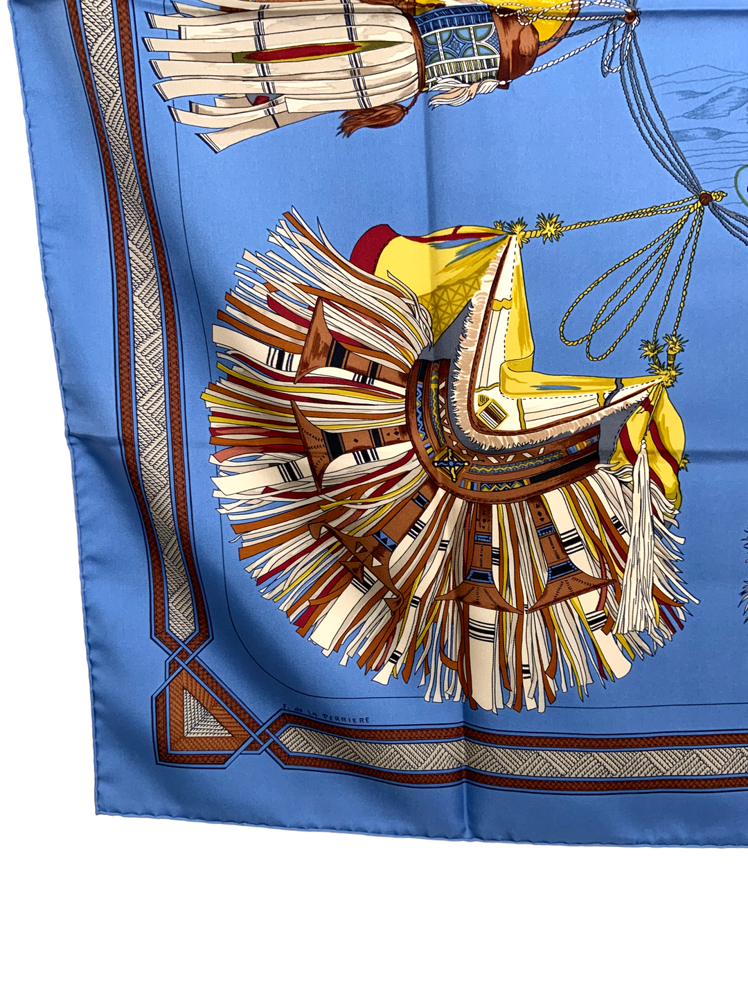 HERMES Cuirs du Desert Silk Scarf 90 - Consigned Designs