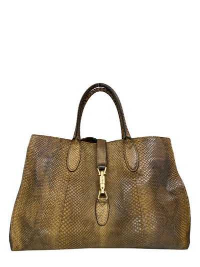 GUCCI Python Soft Jackie Large Limited Edition Tote-Consigned Designs