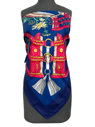 HERMES Aux Champs Silk Scarf 90-Consigned Designs