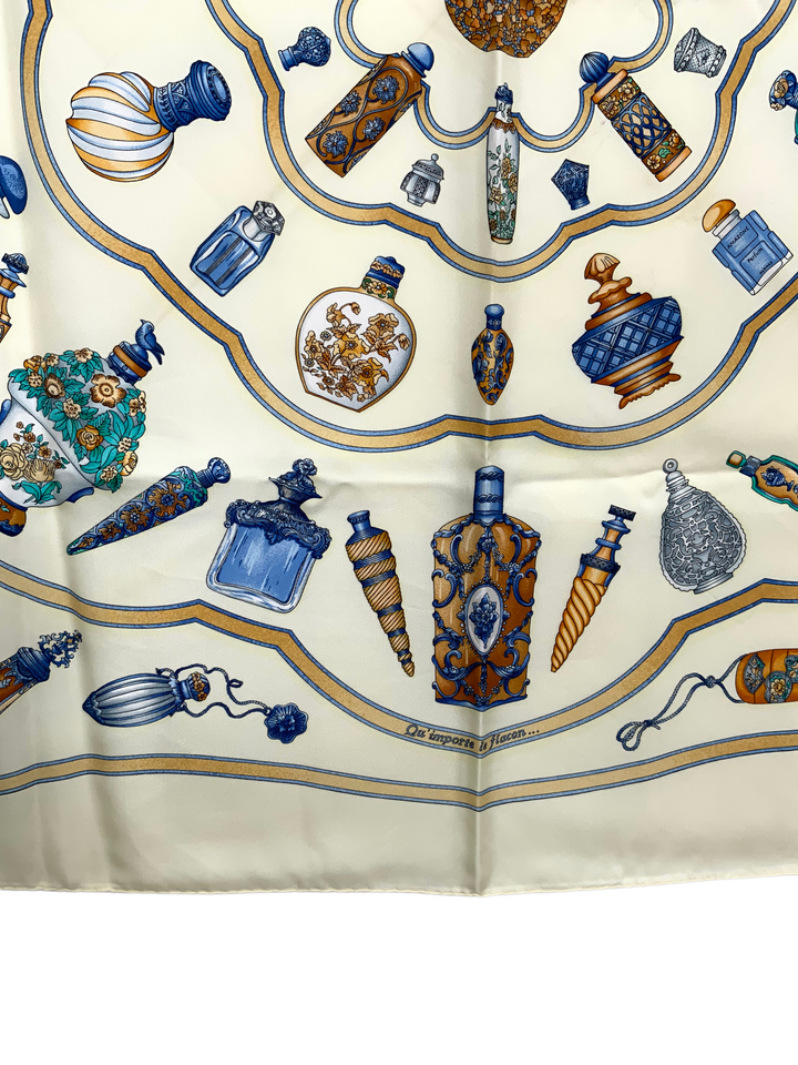 Hermes Qu' Importe Le Flacon Silk Scarf 90 - Consigned Designs