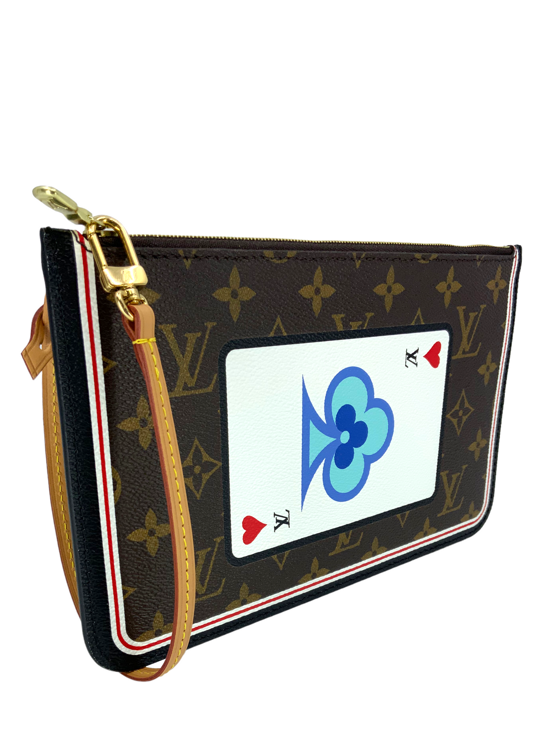 LOUIS VUITTON Poker Cards Game On Neverfull MM Pochette Wristlet
