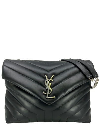 SAINT LAURENT Loulou Calfskin Medium Flap-Top Shoulder Bag-Consigned Designs