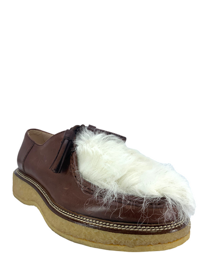 Tod's Leather and Mongolian Lamb Loafers Size 9-Consigned Designs